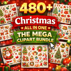 480+ Christmas All In One The Mega Clipart Bundle