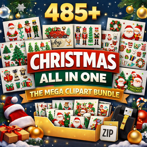 485+ Christmas All In One The Mega Clipart Bundle