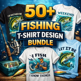 50+ Fishing T-Shirt Design Bundle
