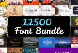 12500 font Bundle – Vintage Typeface Collection for Designers & Creatives