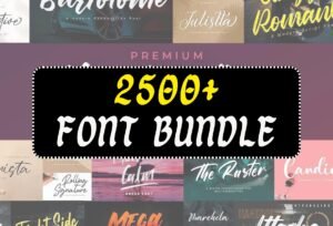 2500+  Font Bundle – Vintage Typeface Collection for Designers & Creatives