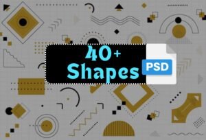 40+ Shapes PSD – Editable Vector Shapes for Photoshop Projects