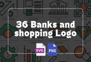 36 Banks & Shopping Icons – SVG & PNG Formats for Finance & Retail