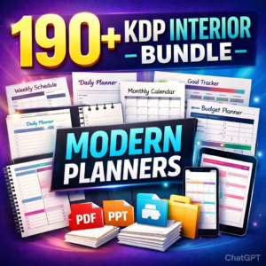 190+ KDP Interior Bundle – Modern Planner Templates for Self-Publishing