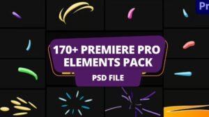 170+ Premiere Pro Elements Pack – Titles, Overlays, Transitions & Effects – Drag & Drop Editing (4K & HD)