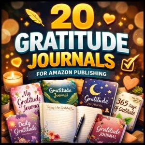 20 Gratitude Journal Templates for Amazon KDP – Editable Journal Interiors for Self-Publishing