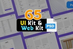 65 UI & Web Kit PSD – Modern Interface Elements for Websites & Apps