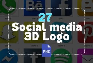 27 Social Media 3D Icons PNG – High-Quality 3D Social Media Icons Pack