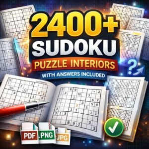 2400+ Sudoku Puzzle Interiors – With Answers Included