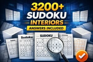 3200+ Sudoku Interiors – With Answers Included
