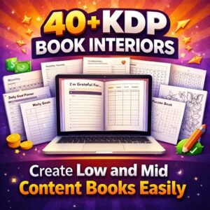 40+ KDP Book Interiors Bundle – Create Low & Mid Content Books Easily for Amazon KDP Self-Publishing