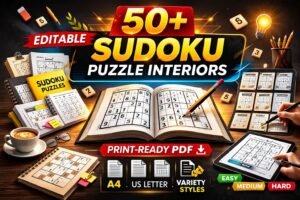 50+ Editable Sudoku Puzzle Interiors