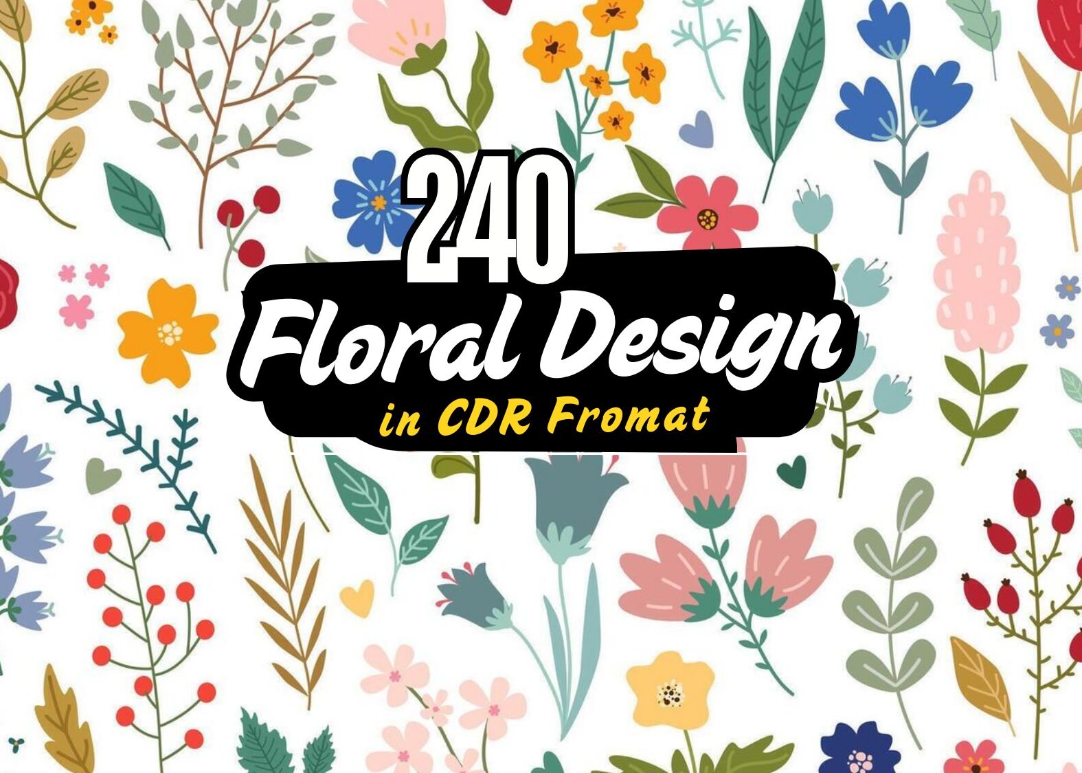 240 Editable Floral CDR Template Bundle – High-Quality Vector Designs for Instant Download