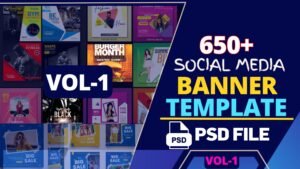 650+ social media banner template bundle vol-1