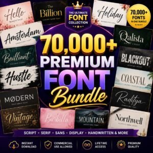 70,000+ Premium Font Bundle