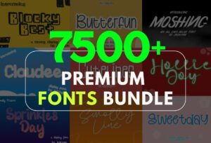 7500 Premium Font Bundle