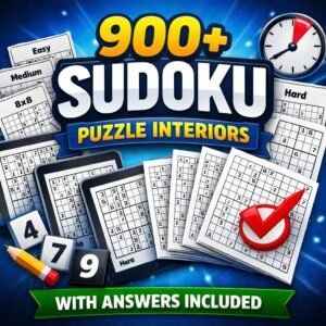 900+ Sudoku Puzzle Interiors – With Answers Included