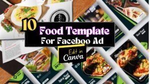 10 Editable Food Facebook Ad Templates – Customizable PSD, Social Media Marketing Designs for Restaurants, Cafes, Fast Food Promotions