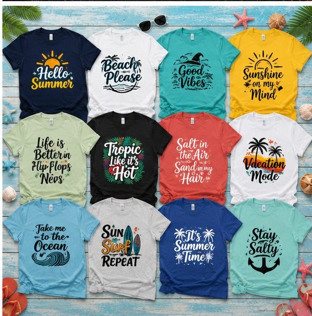 Holiday t-shirt design preview