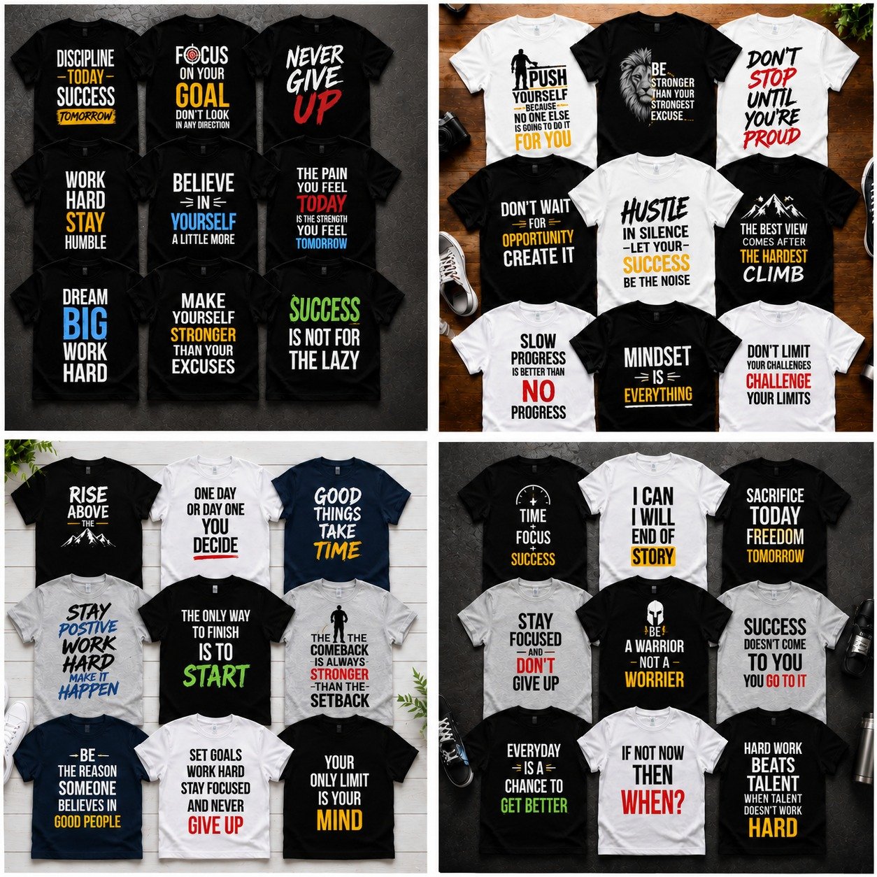 Motivational t-shirt design example