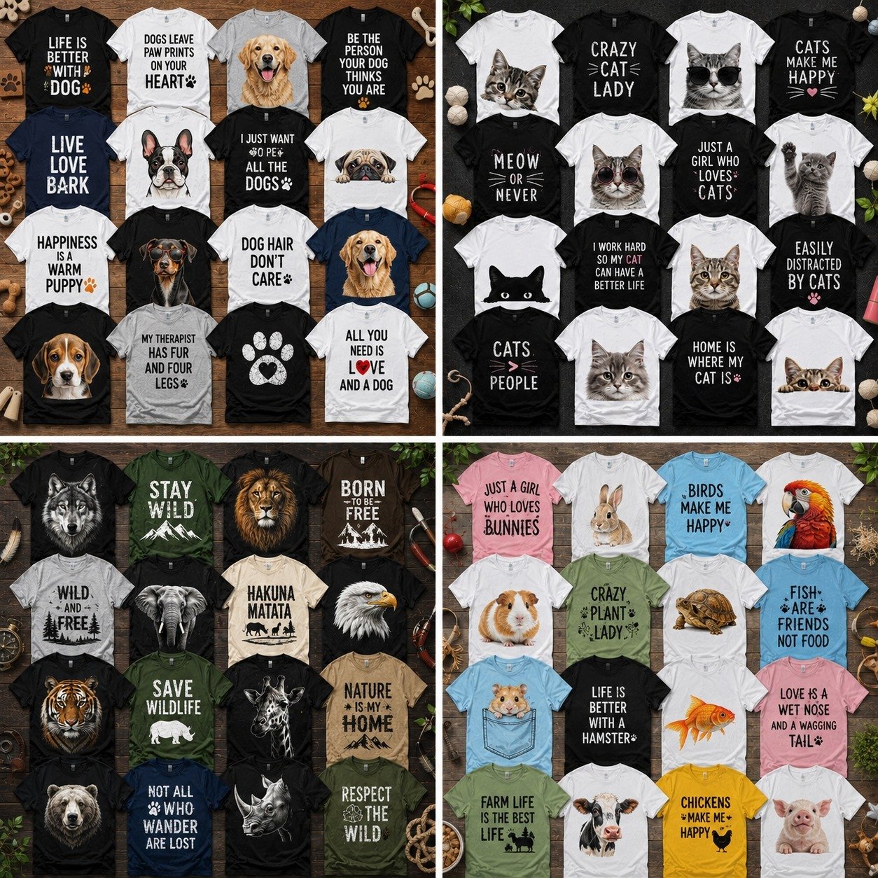 Pets & Animals t-shirt design example