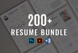200+ Resume Templates PSD – Professional CV Designs for Job Seekers & Creatives