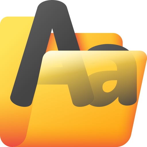 70,000 plus font files icon